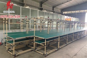 Sản xuất, lắp ráp, cung cấp bàn thao tác ống thép bọc nhựa